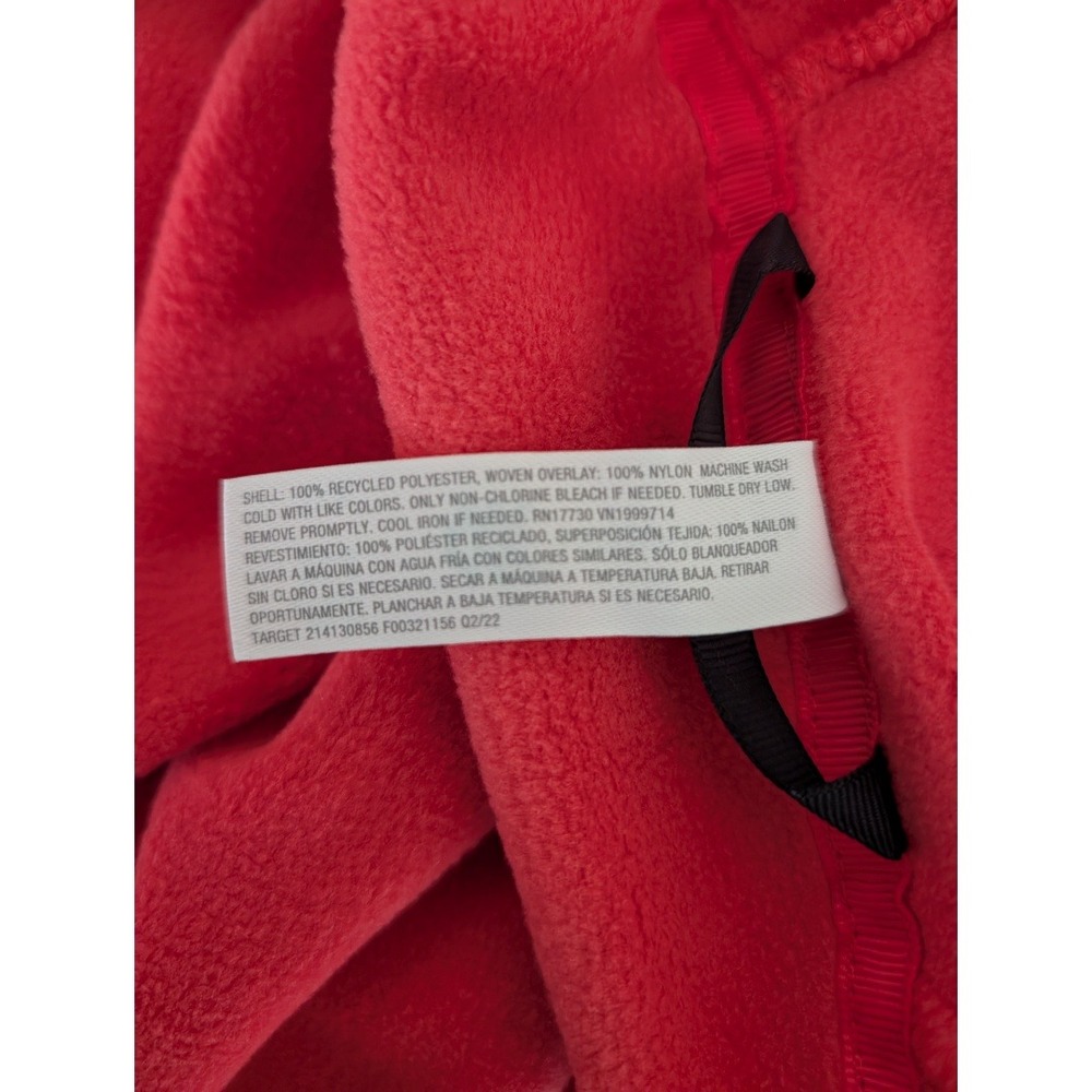 All in Motion Polartec Fleece Jacket Womens XXL Coral Red Full Zip Nylon Overlay - Picture 14 of 16
